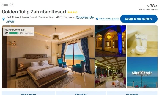 Vacanze, voli e hotel a per Zanzibar