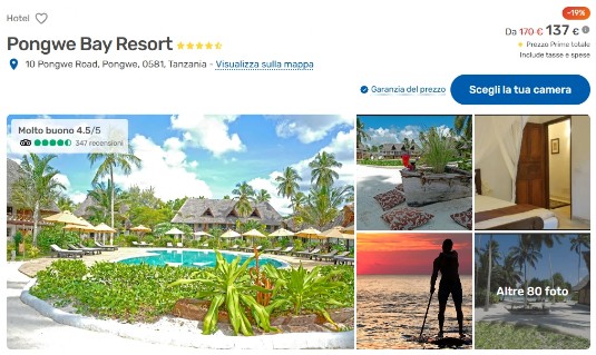 Vacanze, voli e hotel a per Zanzibar