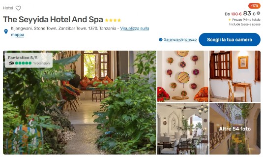 Vacanze, voli e hotel a per Zanzibar