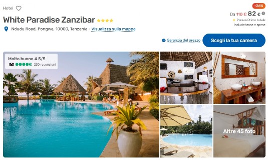 Vacanze, voli e hotel a per Zanzibar