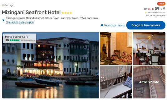 Vacanze, voli e hotel a per Zanzibar