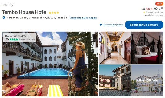 Vacanze, voli e hotel a per Zanzibar